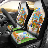 India Independence Day Car Seat Cover Indian Landmark Peacock Mandala Cultural Heritage