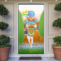 India Independence Day Door Cover Indian Landmark Peacock Mandala Cultural Heritage