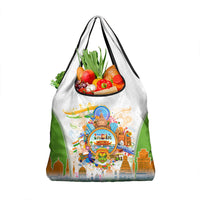 India Independence Day Grocery Bag Indian Landmark Peacock Mandala Cultural Heritage