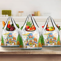 India Independence Day Grocery Bag Indian Landmark Peacock Mandala Cultural Heritage