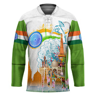 India Independence Day Hockey Jersey Indian Landmark Peacock Mandala Cultural Heritage