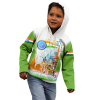 India Independence Day Kid Hoodie Indian Landmark Peacock Mandala Cultural Heritage