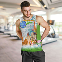 India Independence Day Men Tank Top Indian Landmark Peacock Mandala Cultural Heritage