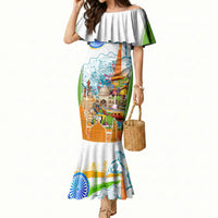 India Independence Day Mermaid Dress Indian Landmark Peacock Mandala Cultural Heritage