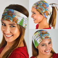 India Independence Day Neck Gaiter Indian Landmark Peacock Mandala Cultural Heritage