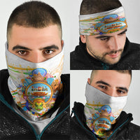 India Independence Day Neck Gaiter Indian Landmark Peacock Mandala Cultural Heritage