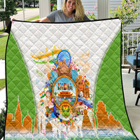 India Independence Day Quilt Indian Landmark Peacock Mandala Cultural Heritage