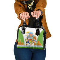 India Independence Day Shoulder Handbag Indian Landmark Peacock Mandala Cultural Heritage