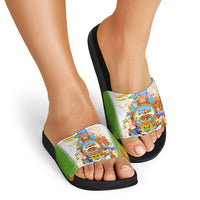 India Independence Day Slide Sandals Indian Landmark Peacock Mandala Cultural Heritage