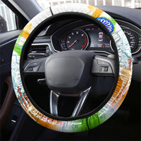India Independence Day Steering Wheel Cover Indian Landmark Peacock Mandala Cultural Heritage