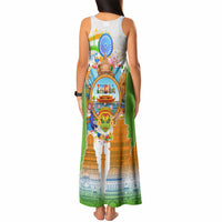 India Independence Day Tank Maxi Dress Indian Landmark Peacock Mandala Cultural Heritage