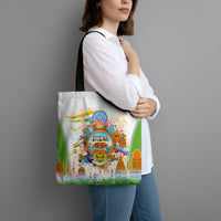 India Independence Day Tote Bag Indian Landmark Peacock Mandala Cultural Heritage
