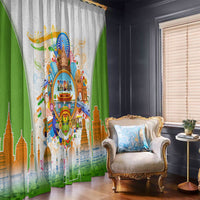 India Independence Day Window Curtain Indian Landmark Peacock Mandala Cultural Heritage