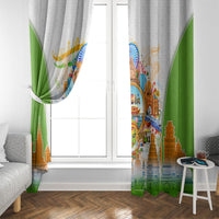 India Independence Day Window Curtain Indian Landmark Peacock Mandala Cultural Heritage