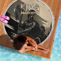 Agamemnon King Of Mycenae Beach Blanket Ancient Greek Warrior Armor Classic Mythology
