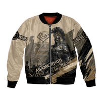 Agamemnon King Of Mycenae Bomber Jacket Ancient Greek Warrior Armor Classic Mythology