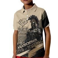 Agamemnon King Of Mycenae Kid Polo Shirt Ancient Greek Warrior Armor Classic Mythology