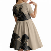 Agamemnon King Of Mycenae Kid Short Sleeve Dress Ancient Greek Warrior Armor Classic Mythology
