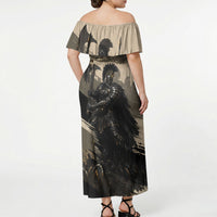 Agamemnon King Of Mycenae Off Shoulder Maxi Dress Ancient Greek Warrior Armor Classic Mythology