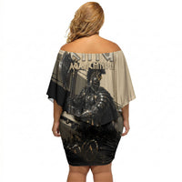 Agamemnon King Of Mycenae Off Shoulder Short Dress Ancient Greek Warrior Armor Classic Mythology