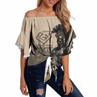 Agamemnon King Of Mycenae Off Shoulder Wrap Waist Top Ancient Greek Warrior Armor Classic Mythology