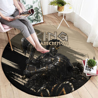Agamemnon King Of Mycenae Round Carpet Ancient Greek Warrior Armor Classic Mythology