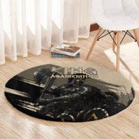 Agamemnon King Of Mycenae Round Carpet Ancient Greek Warrior Armor Classic Mythology