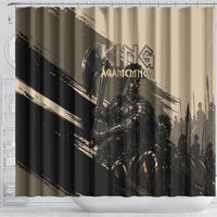 Agamemnon King Of Mycenae Shower Curtain Ancient Greek Warrior Armor Classic Mythology