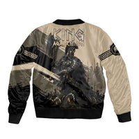Agamemnon King Of Mycenae Sleeve Zip Bomber Jacket Ancient Greek Warrior Armor Classic Mythology