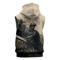Agamemnon King Of Mycenae Sleeveless Zip Hoodie Ancient Greek Warrior Armor Classic Mythology