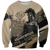 Agamemnon King Of Mycenae Sweatshirt Ancient Greek Warrior Armor Classic Mythology