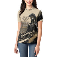 Agamemnon King Of Mycenae Women Polo Shirt Ancient Greek Warrior Armor Classic Mythology