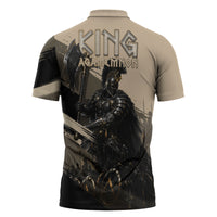 Agamemnon King Of Mycenae Zipper Polo Shirt Ancient Greek Warrior Armor Classic Mythology
