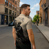 Agamemnon King Of Mycenae Zipper Polo Shirt Ancient Greek Warrior Armor Classic Mythology