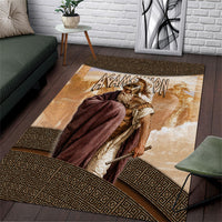 King Of Mycenae Agamemnon Area Rug Ancient Greek Mythology Classic Warrior Painting