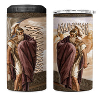 King Of Mycenae Agamemnon 4 in 1 Can Cooler Tumbler Ancient Greek Mythology Classic Warrior Painting