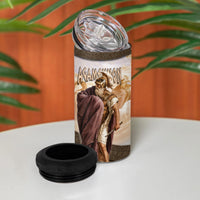 King Of Mycenae Agamemnon 4 in 1 Can Cooler Tumbler Ancient Greek Mythology Classic Warrior Painting