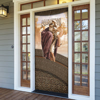 King Of Mycenae Agamemnon Door Cover Ancient Greek Mythology Classic Warrior Painting
