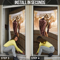 King Of Mycenae Agamemnon Door Cover Ancient Greek Mythology Classic Warrior Painting