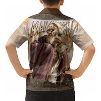 King Of Mycenae Agamemnon Kid Hawaiian Shirt Ancient Greek Mythology Classic Warrior Painting
