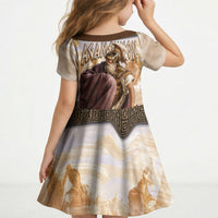 King Of Mycenae Agamemnon Kid Short Sleeve Dress Ancient Greek Mythology Classic Warrior Painting