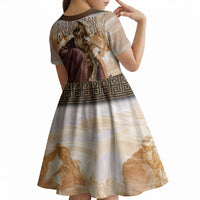 King Of Mycenae Agamemnon Kid Short Sleeve Dress Ancient Greek Mythology Classic Warrior Painting