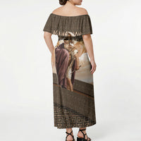 King Of Mycenae Agamemnon Off Shoulder Maxi Dress Ancient Greek Mythology Classic Warrior Painting