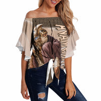 King Of Mycenae Agamemnon Off Shoulder Wrap Waist Top Ancient Greek Mythology Classic Warrior Painting