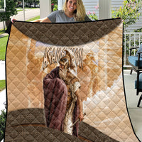 King Of Mycenae Agamemnon Quilt Ancient Greek Mythology Classic Warrior Painting