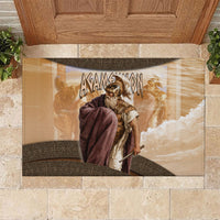 King Of Mycenae Agamemnon Rubber Doormat Ancient Greek Mythology Classic Warrior Painting