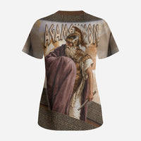 King Of Mycenae Agamemnon Scrub Top Ancient Greek Mythology Classic Warrior Painting