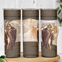 King Of Mycenae Agamemnon Skinny Tumbler Ancient Greek Mythology Classic Warrior Painting