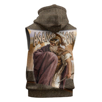 King Of Mycenae Agamemnon Sleeveless Zip Hoodie Ancient Greek Mythology Classic Warrior Painting