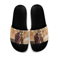 King Of Mycenae Agamemnon Slide Sandals Ancient Greek Mythology Classic Warrior Painting